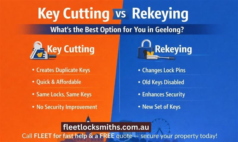 Key Cutting vs Rekeying: What’s the Best Option for You in Geelong?